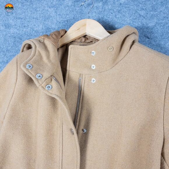 Maurices Overcoat Tan Long Sleeve Full-Zip Pockets Women's Size Medium - Picture 12 of 15